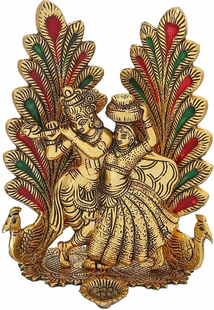     			SHRI KRISHNA HANDICRAFT - Aluminium Religious Showpiece (Pack of 1)