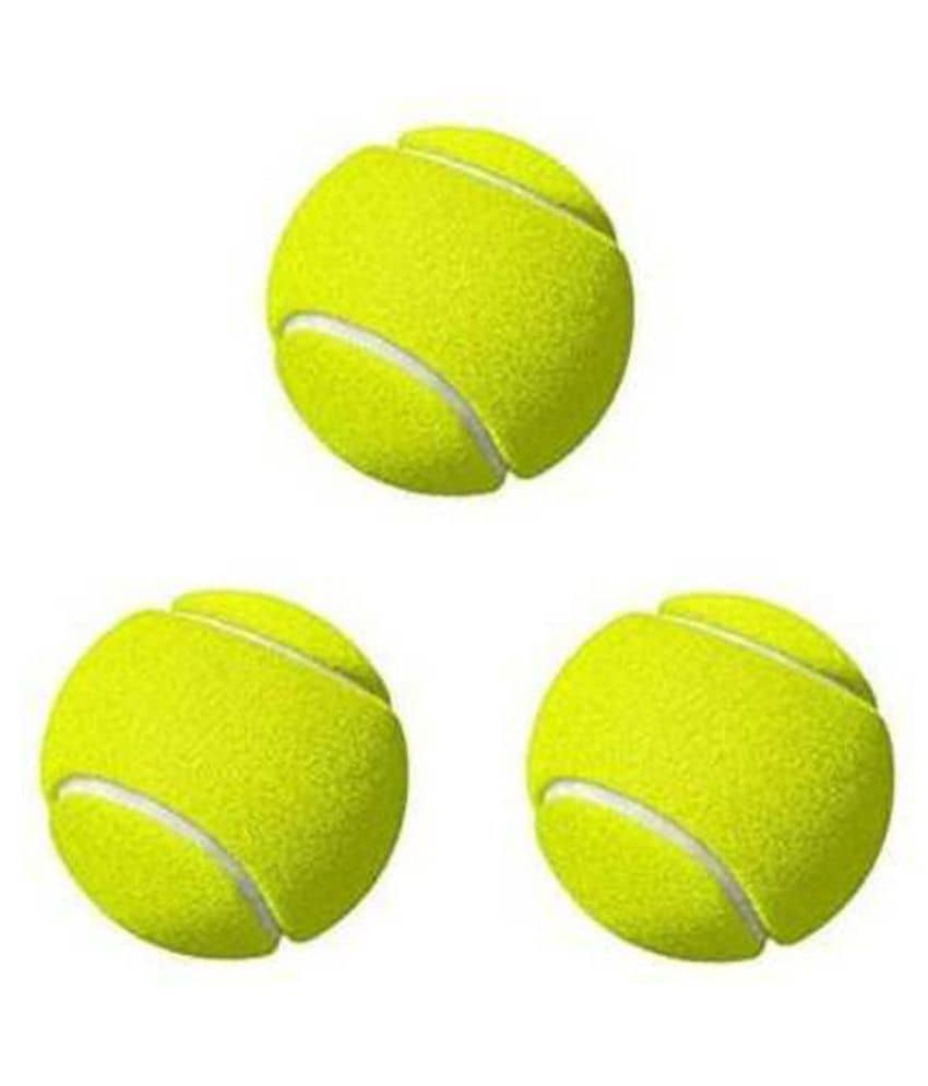 Cricket Tennis ball Pack of 3 Ball ( Yellow ) - Sports and Fitness Equipment | Buy online on ZillyBuy