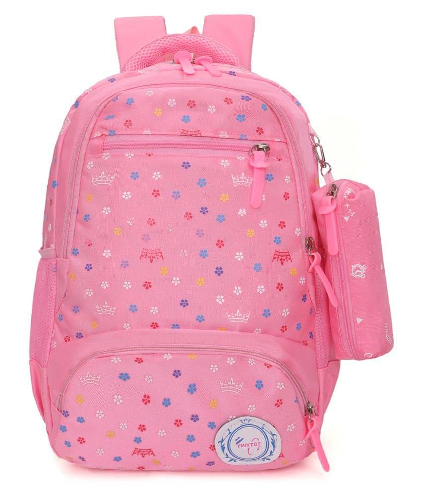     			Tinytot 30 Ltrs Pink School Bag for Boys & Girls