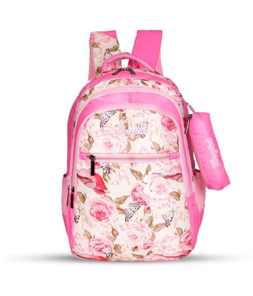     			Tinytot 30 Ltrs Pink School Bag for Boys & Girls