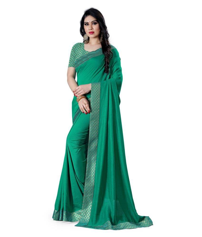 mahalaxmi fab Banarasi Silk Solid Saree With Unstitched Blouse Piece ( Green ) mahalaxmi fab Banarasi Silk Solid Saree With Unstitched Blouse Piece ( Green )