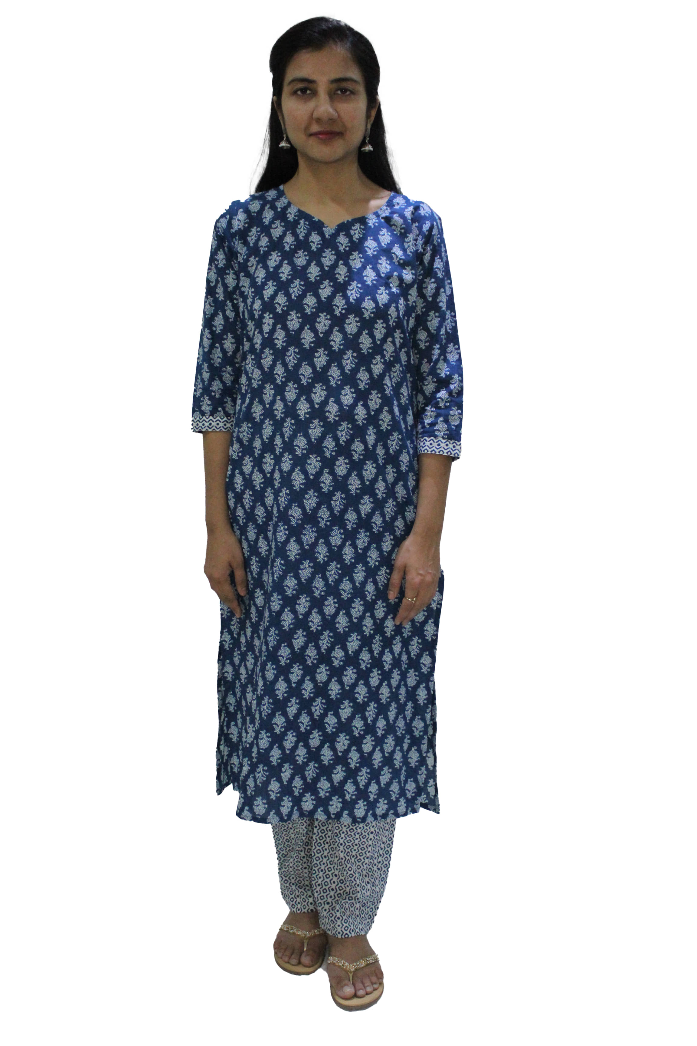miravan Cotton Kurti With Palazzo - Stitched Suit