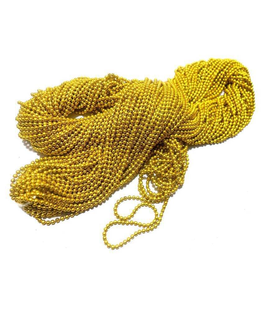     			Vardhman Jewellery Making Ball/Stone Chain Wholesale Pack 10 MTS,Color Gold,Size 1.5 mm,Decorating & Craft Work.
