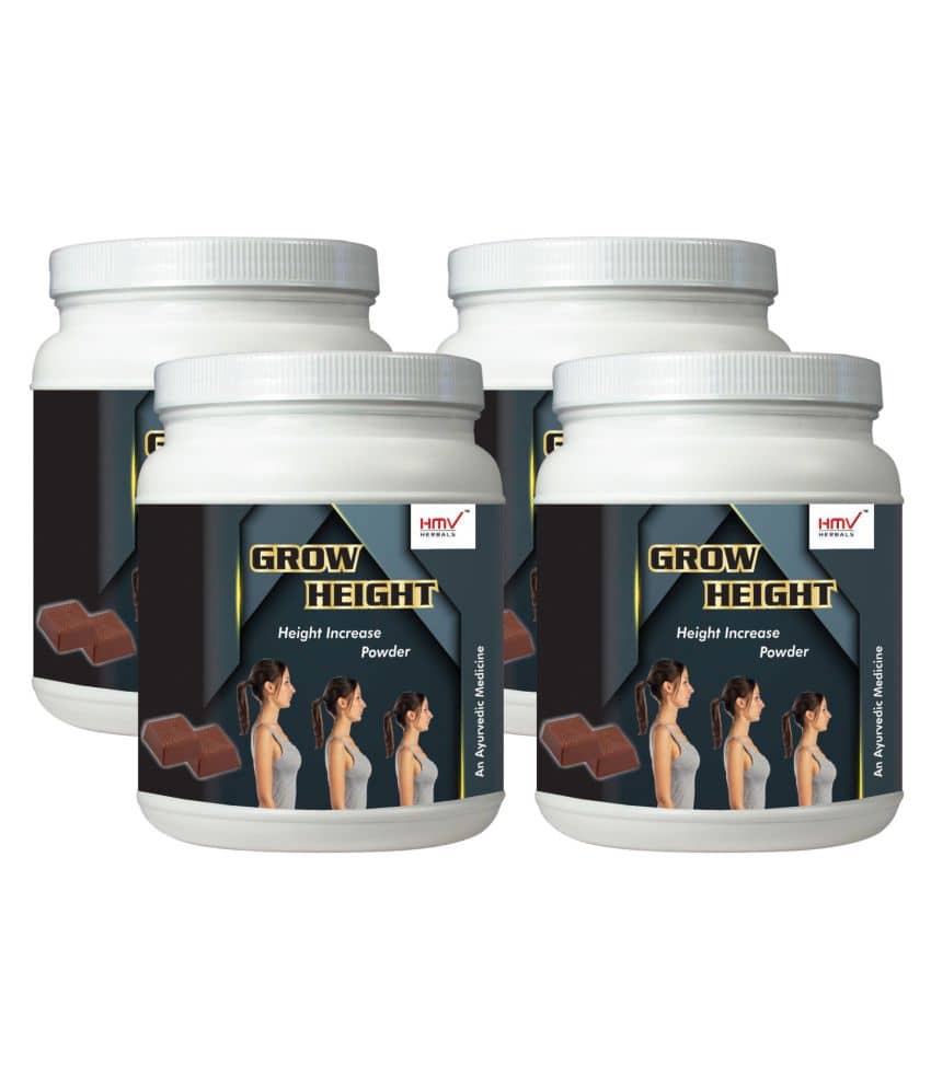 Hmv Herbals Grow Height Herbal Height Growth Choco Powder 400 Gm Pack of 4
