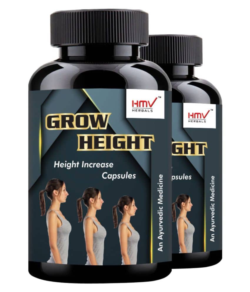 Hmv Herbals Grow Height Herbal Height Growth Capsule 60 No.S Pack of 2