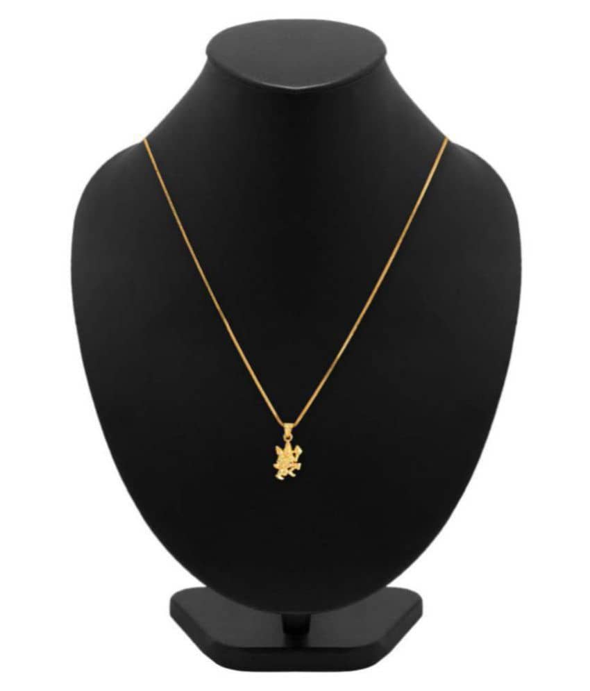Jewar Mandi Hanuman Ji Gold Plated Designer Brass & Copper Chain Pendant - Jewellery Sets | Buy online on ZillyBuy