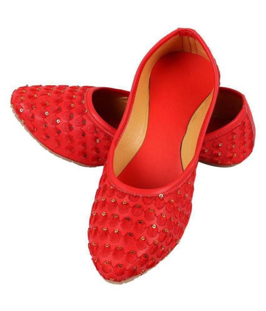     			Raj Red Ethnic Footwear