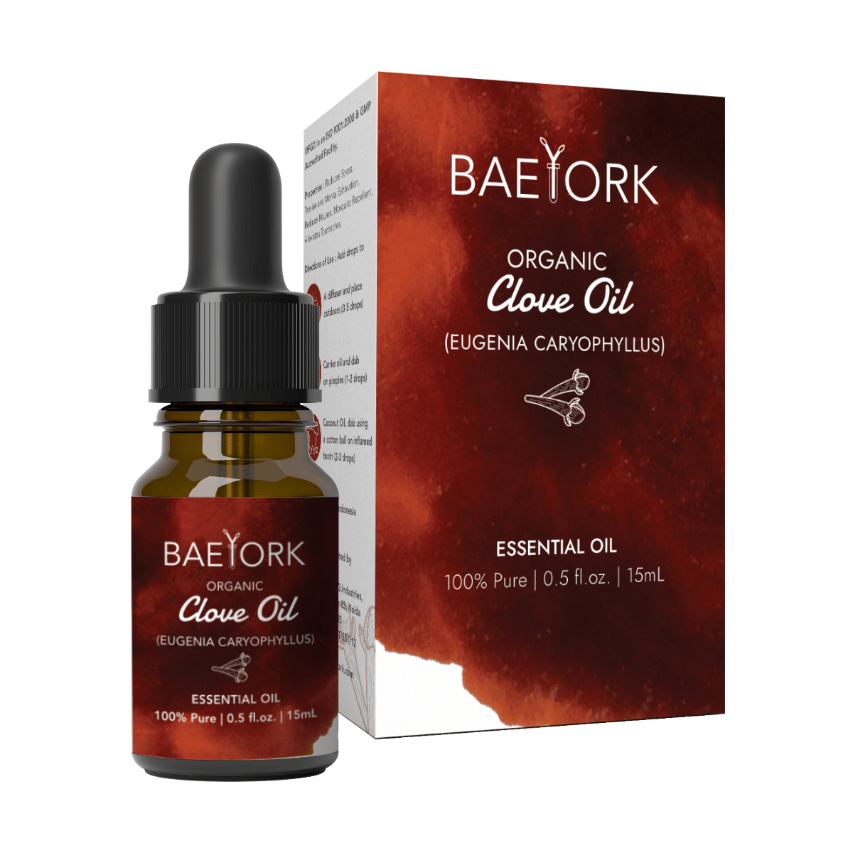 Baeyork Organic Indonesian Clove Oil Essential Oil 15 mL