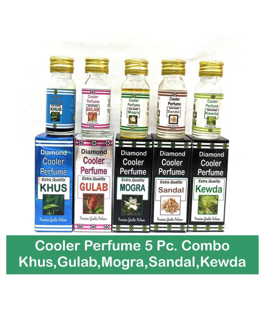 INDRA SUGANDH BHANDAR Khus Gulab Mogra Chandan Kewda Cooler Perfumes -Combo of 5 INDRA SUGANDH BHANDAR Khus Gulab Mogra Chandan Kewda Cooler Perfumes -Combo of 5