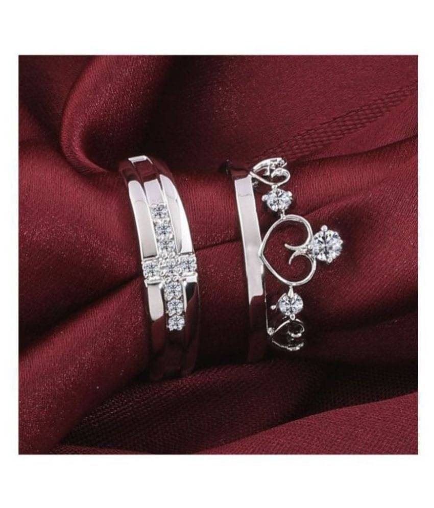 Silver Shine - Silver Couple Ring (Pack of 2) Silver Shine - Silver Couple Ring (Pack of 2)