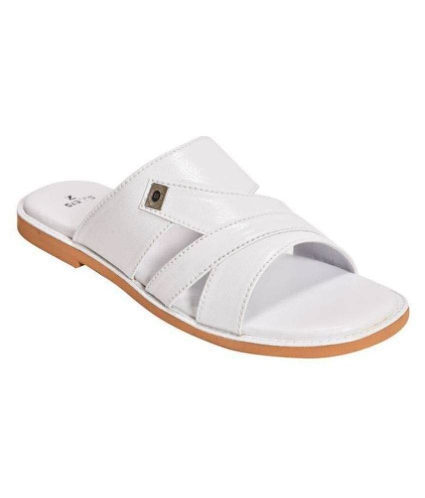     			weDeshi White Flip Flops