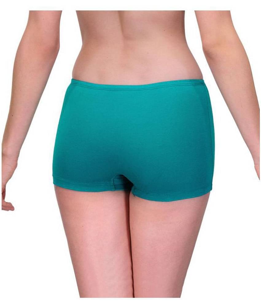 Softskin Pack of 6 Cotton Lycra Solid Women's Boy Shorts ( Multi Color )