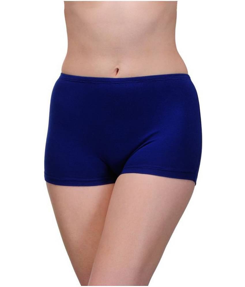 Softskin Pack of 6 Cotton Lycra Solid Women's Boy Shorts ( Multi Color )