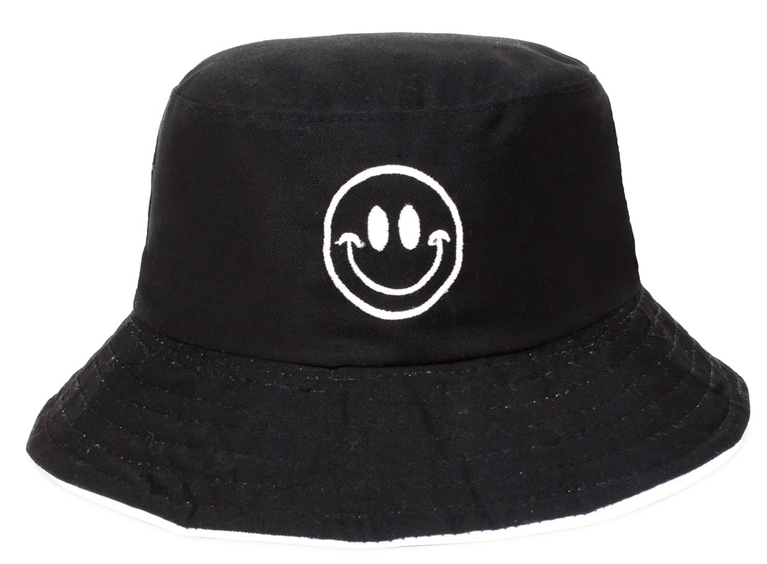     			Unisex Cotton Fishermen Bucket Smiley Reversible Cap Hat