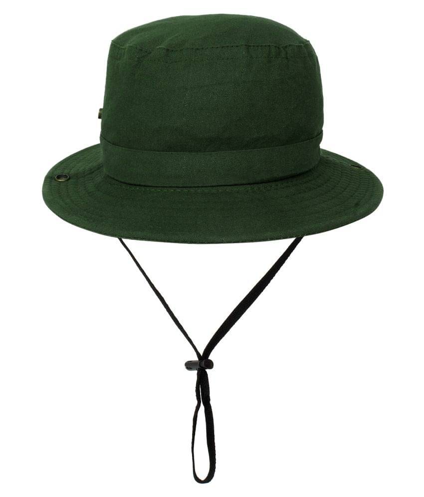     			Zacharias Green Plain Cotton Hats
