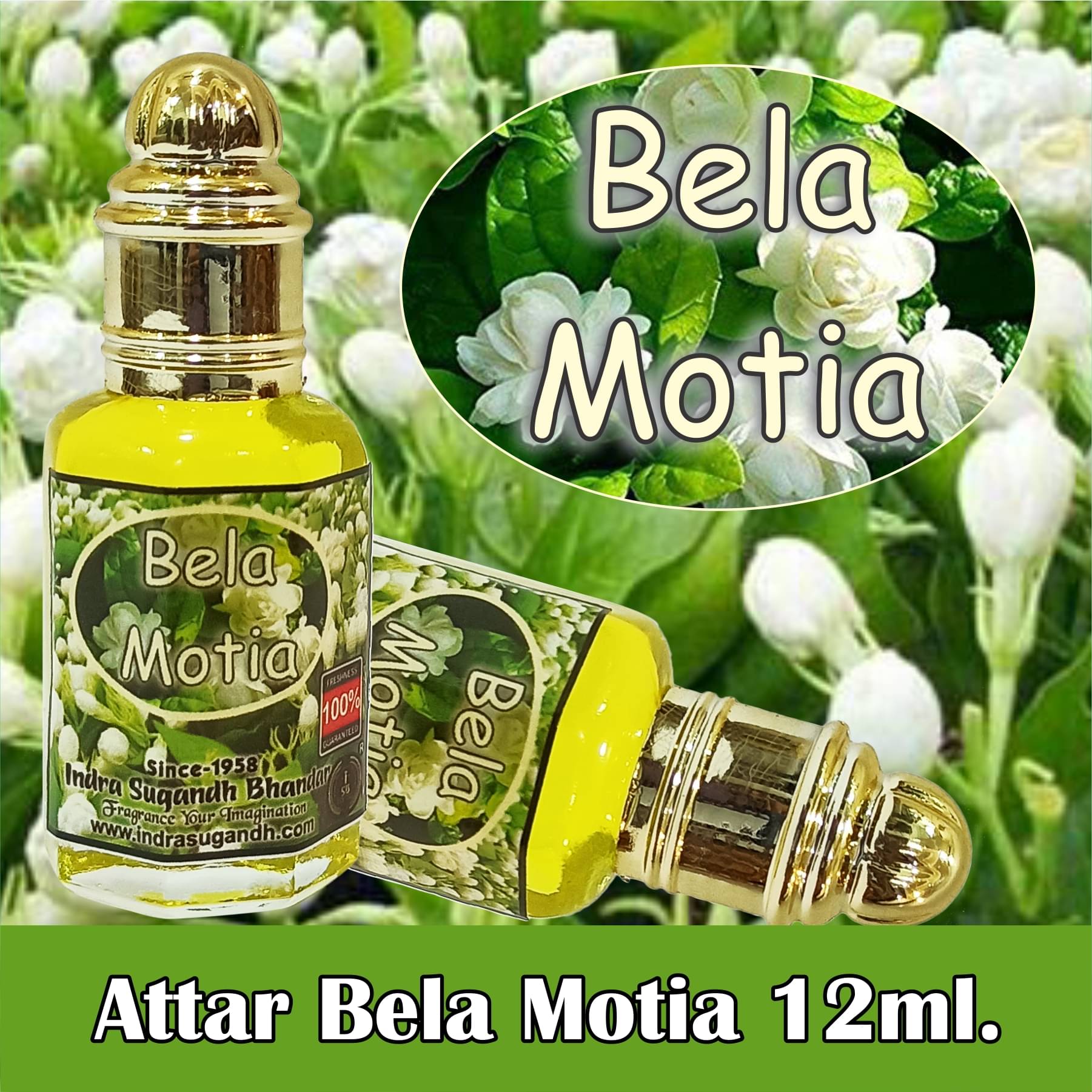     			INDRA SUGANDH BHANDAR - Bela Motia Attar For Men & Women 12ml Pack Of 1