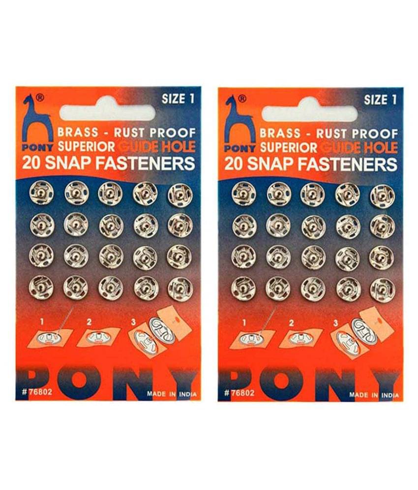     			Shree Shyam™ Pony Tich Buttons (Snap Fasteners) for Craft, Dressmaking and Sewing Purpose, Size-1 (1 Pack)