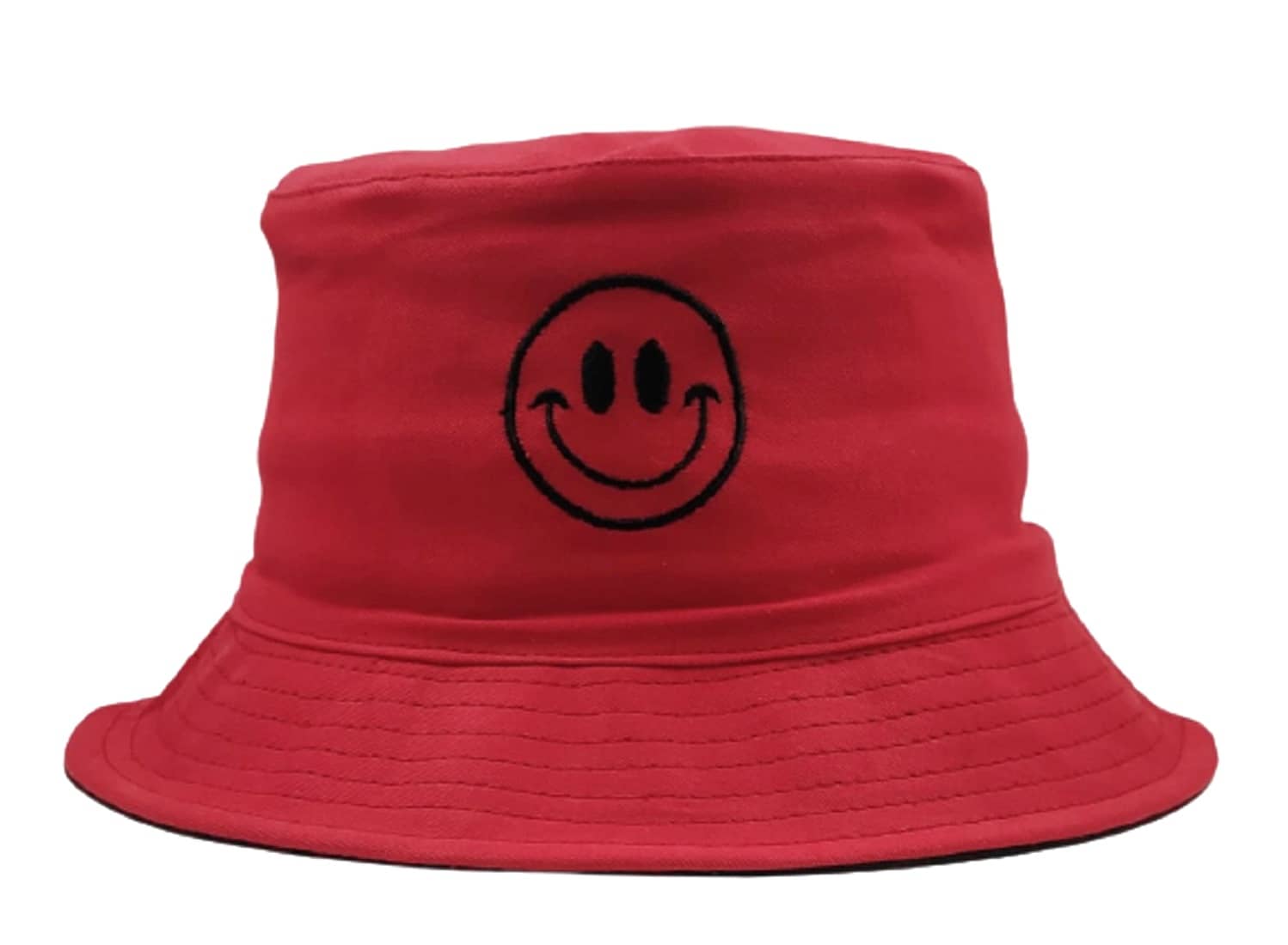 Unisex Cotton Fishermen Bucket Smiley Reversible Cap Hat