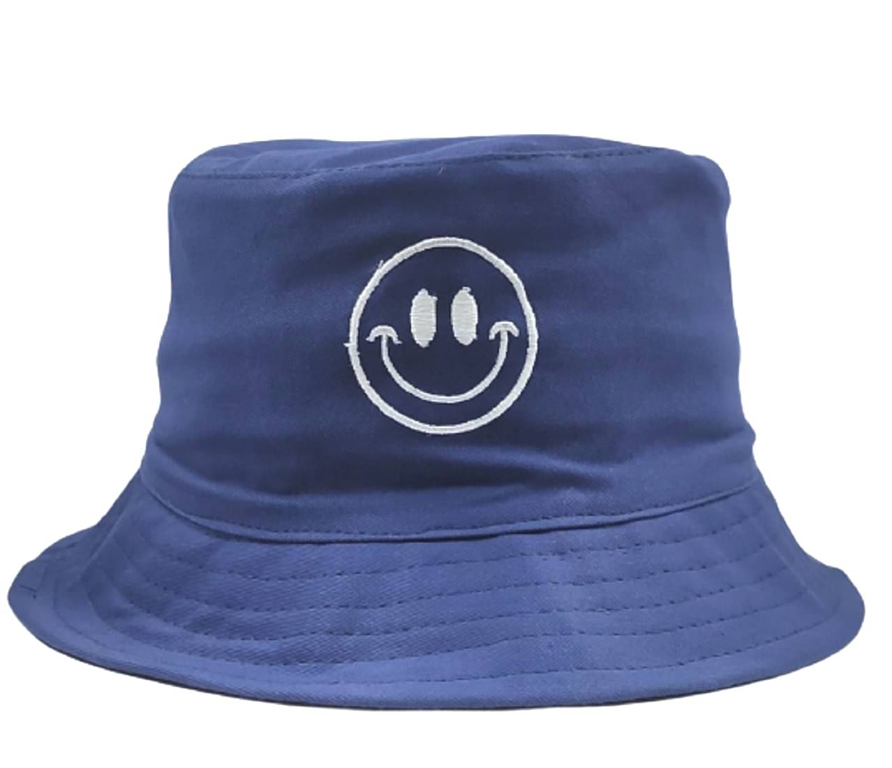     			Unisex Cotton Fishermen Bucket Smiley Reversible Cap Hat