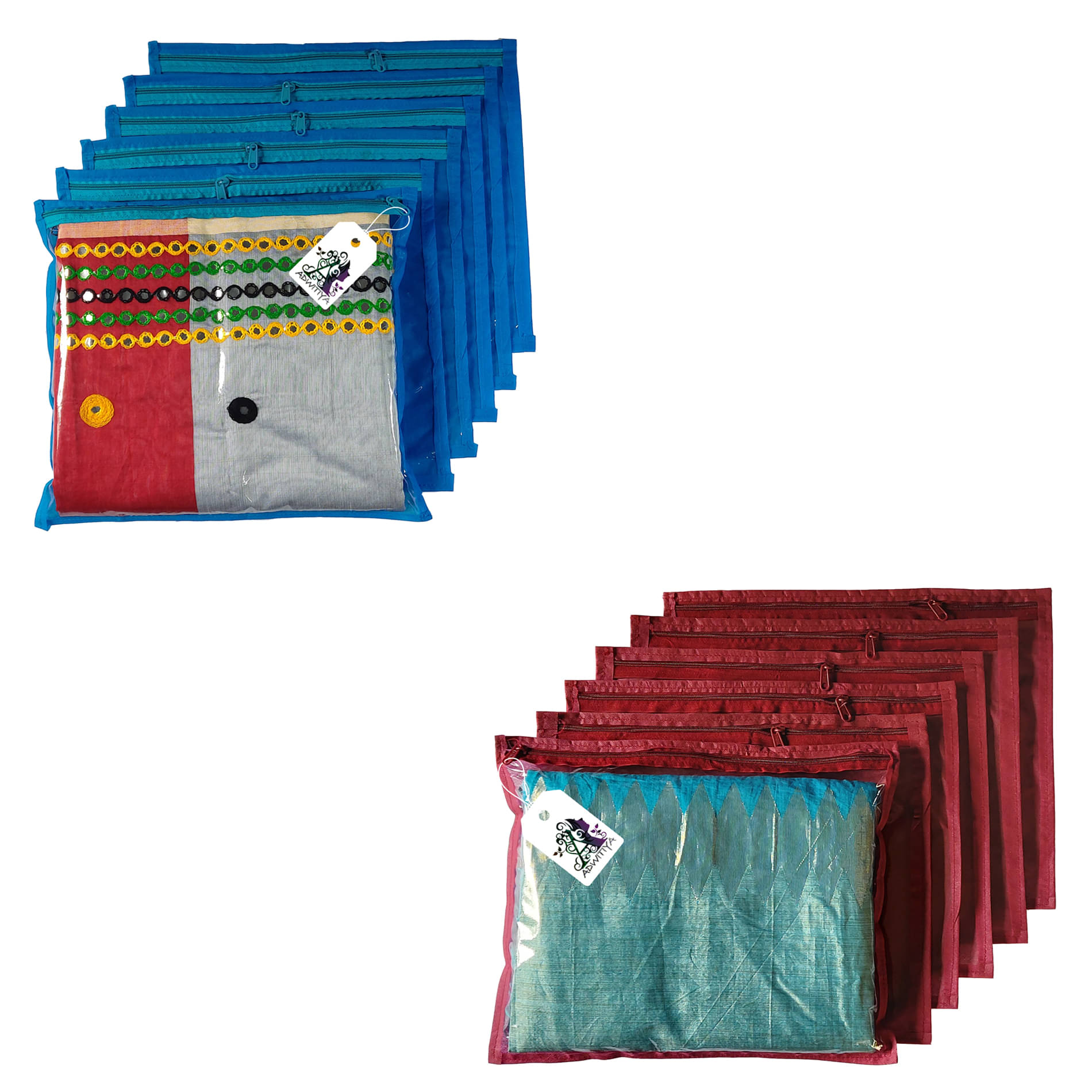 ADWITIYA Multi Saree Covers - 12 Pcs ADWITIYA Multi Saree Covers - 12 Pcs