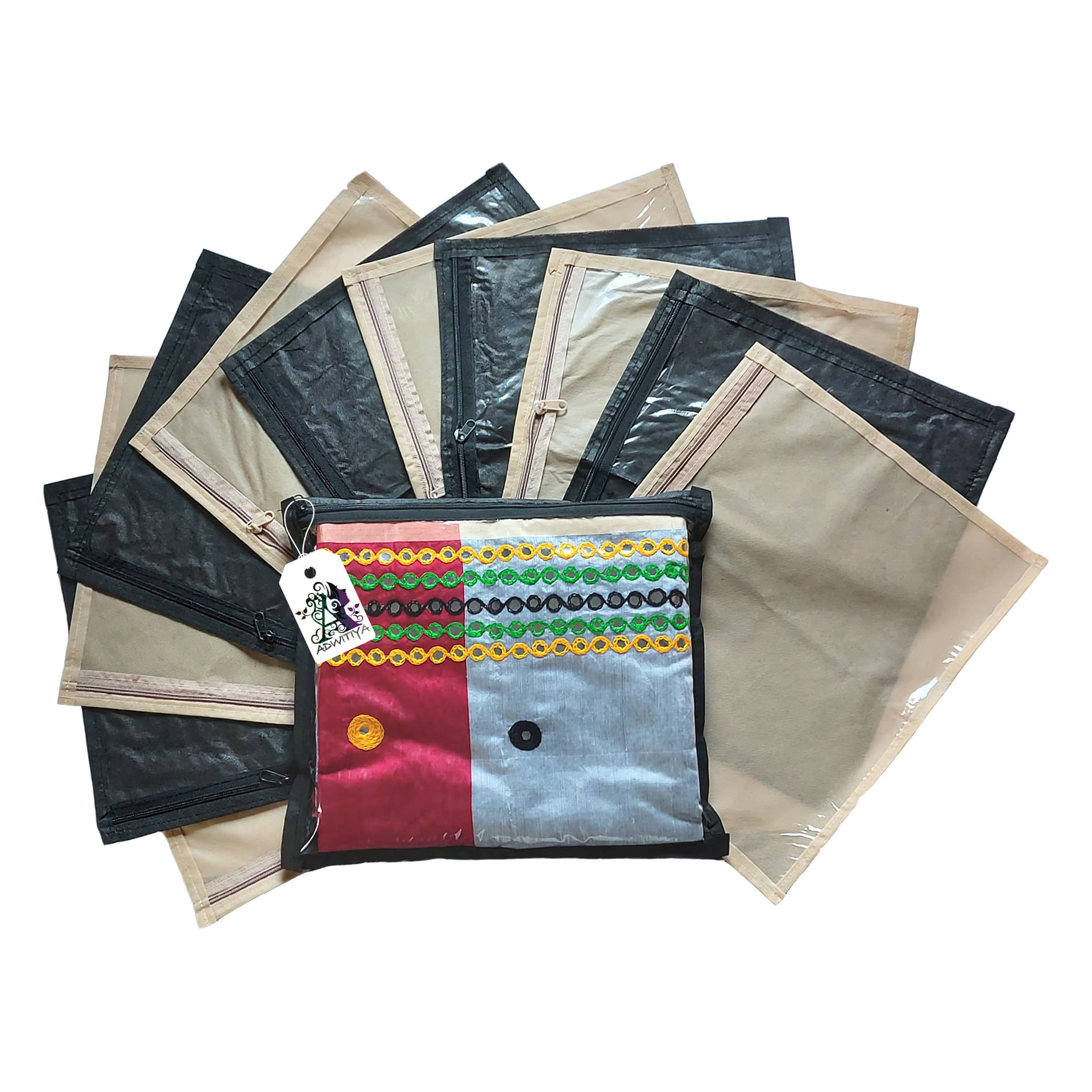     			ADWITIYA Multi Saree Covers - 12 Pcs