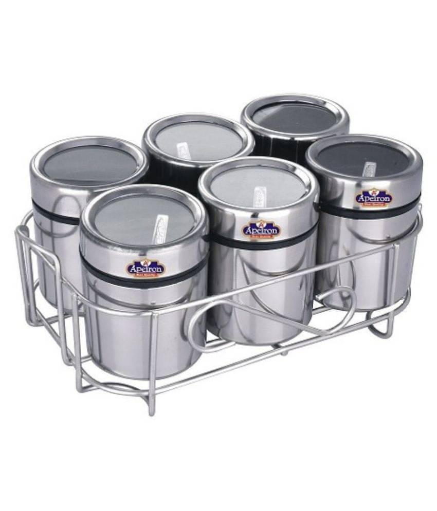     			APEIRON - Steel Silver Spice Container ( Set of 1 - 175 )