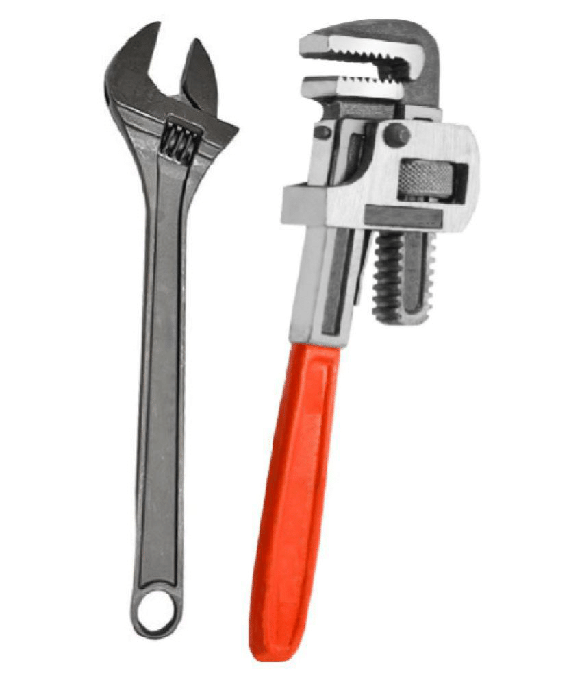     			EmmEmm Super Combo of 8 Inch Drop Forged Pipe Wrench & 6 Inch Adjustable Wrench