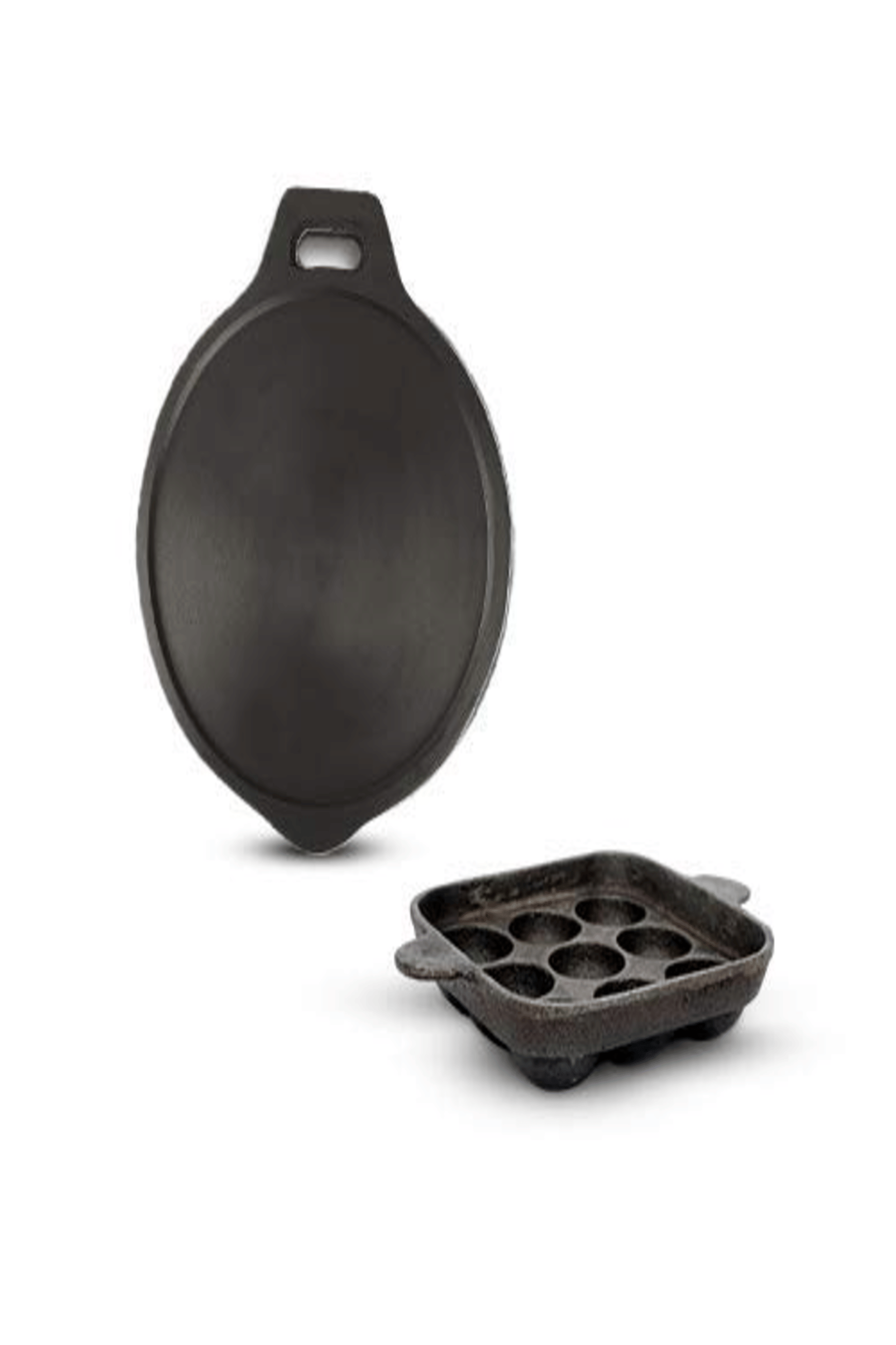 The Indus Valley Tawa+Paniyaram Pan - 2 Piece Cookware Set - Cookware | Buy online on ZillyBuy
