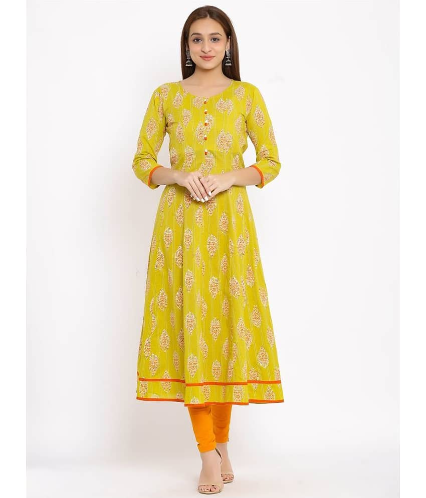 FabbibaPrints - Multicolor Cotton Women's Flared Kurti ( Pack of 1 ) - Kurtis, Tunics | Buy online on ZillyBuy
