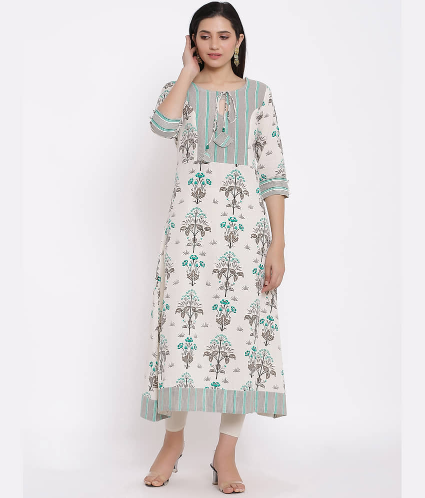 FabbibaPrints - Multicolor Cotton Women's Flared Kurti - Kurtis, Tunics | Buy online on ZillyBuy