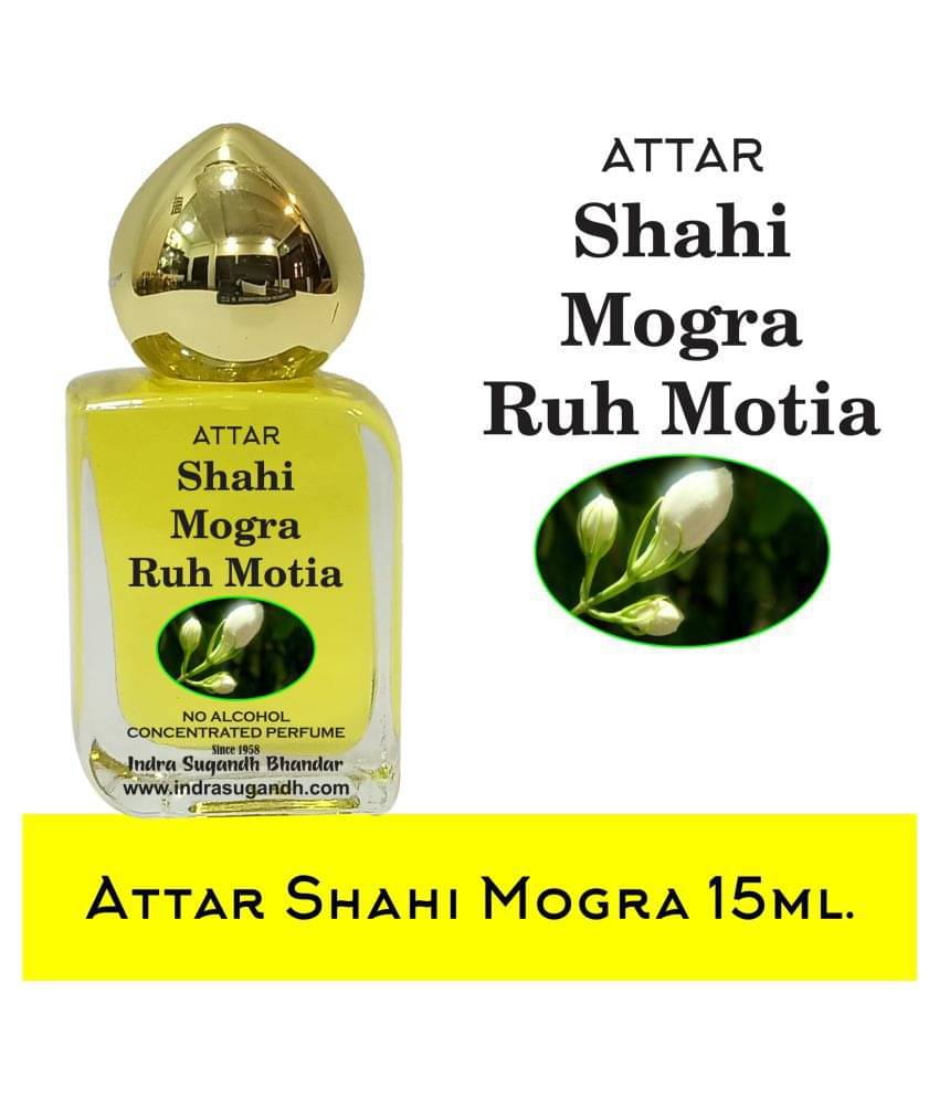     			INDRA SUGANDH BHANDAR Attar For Men|Women|Pujan Shahi Mogra Pure Ruh Motia Perfume Long Lasting Fragrance 15ml Rollon Cubic Fancy Pack