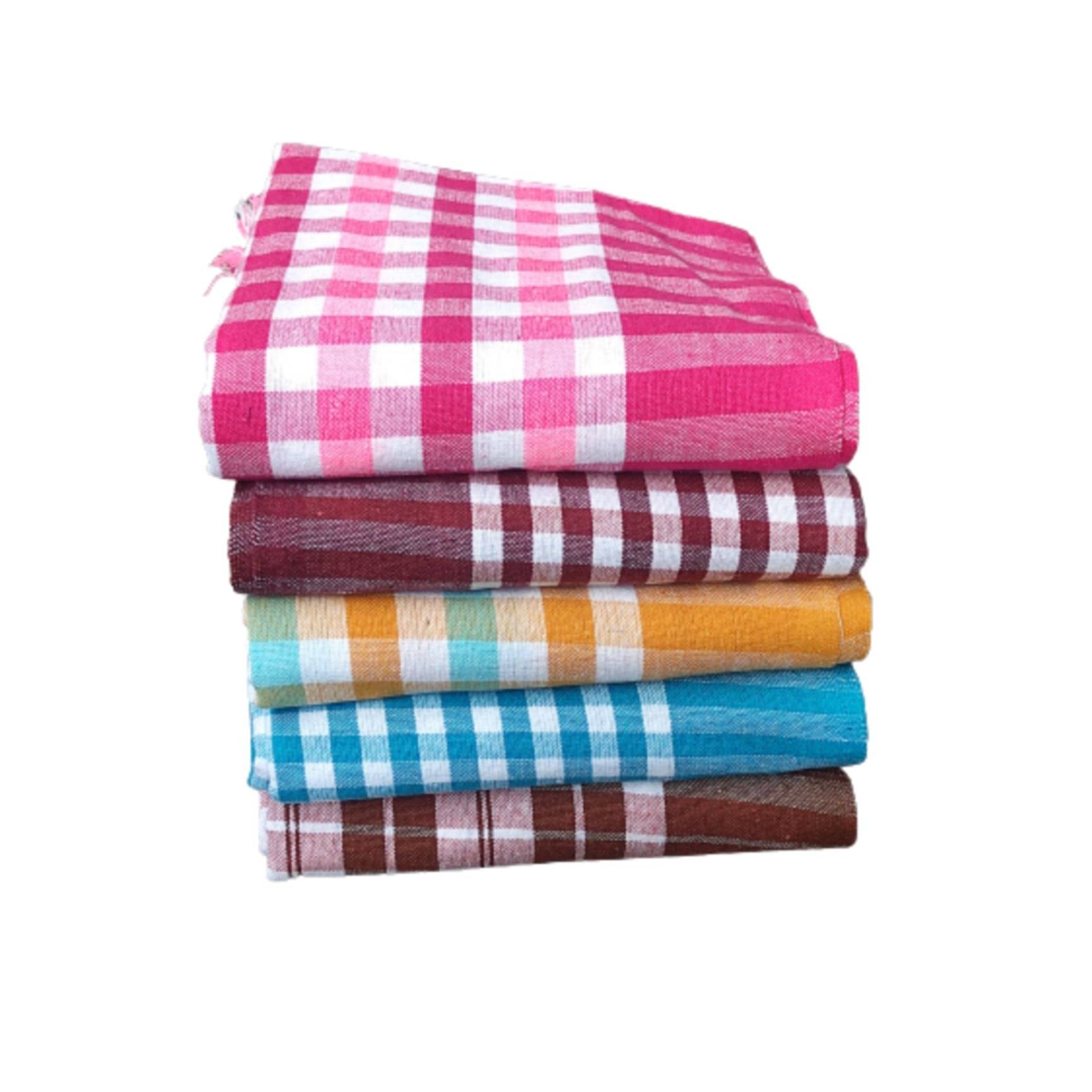     			KAKUMANU Set of 5 Cotton Bath Towel Multi