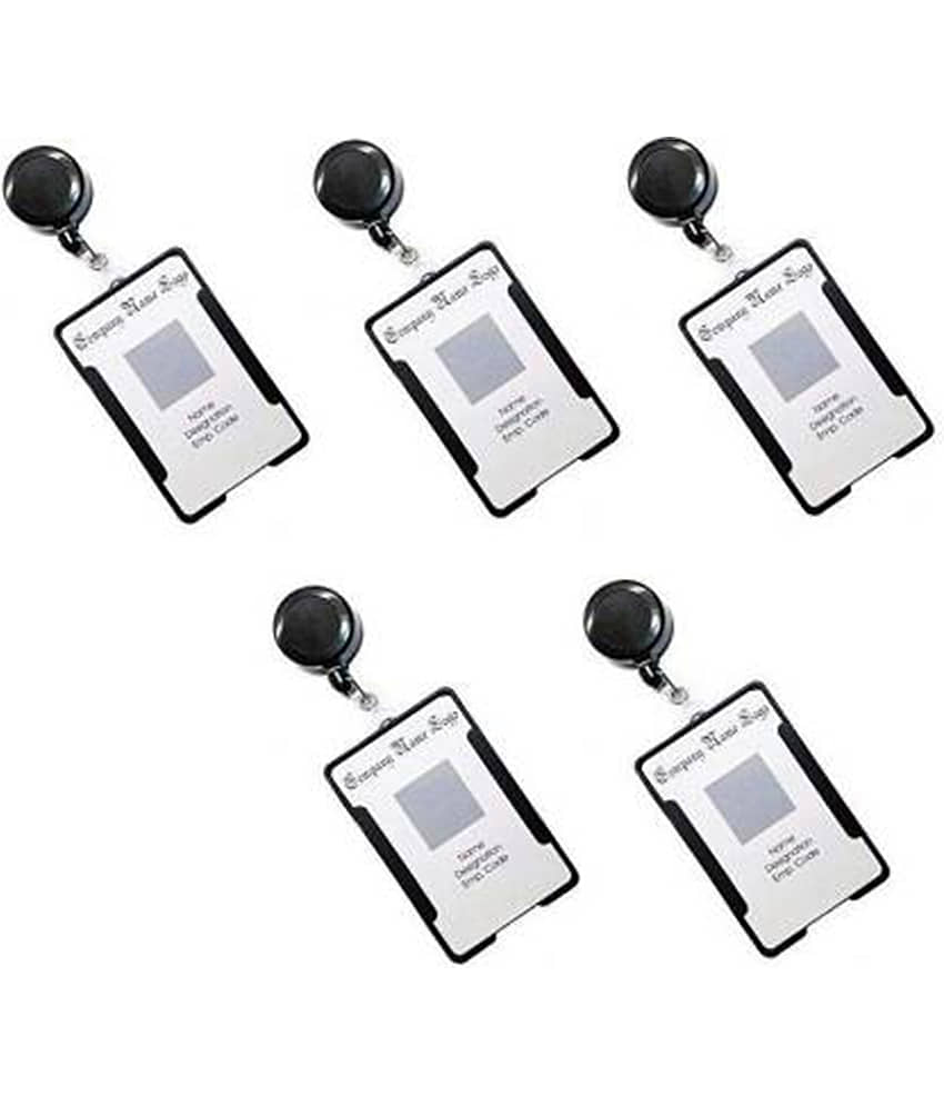 Dey's Plastic ID Badge Holder, (Black /Pack of 5) - Stationery | Buy online on ZillyBuy