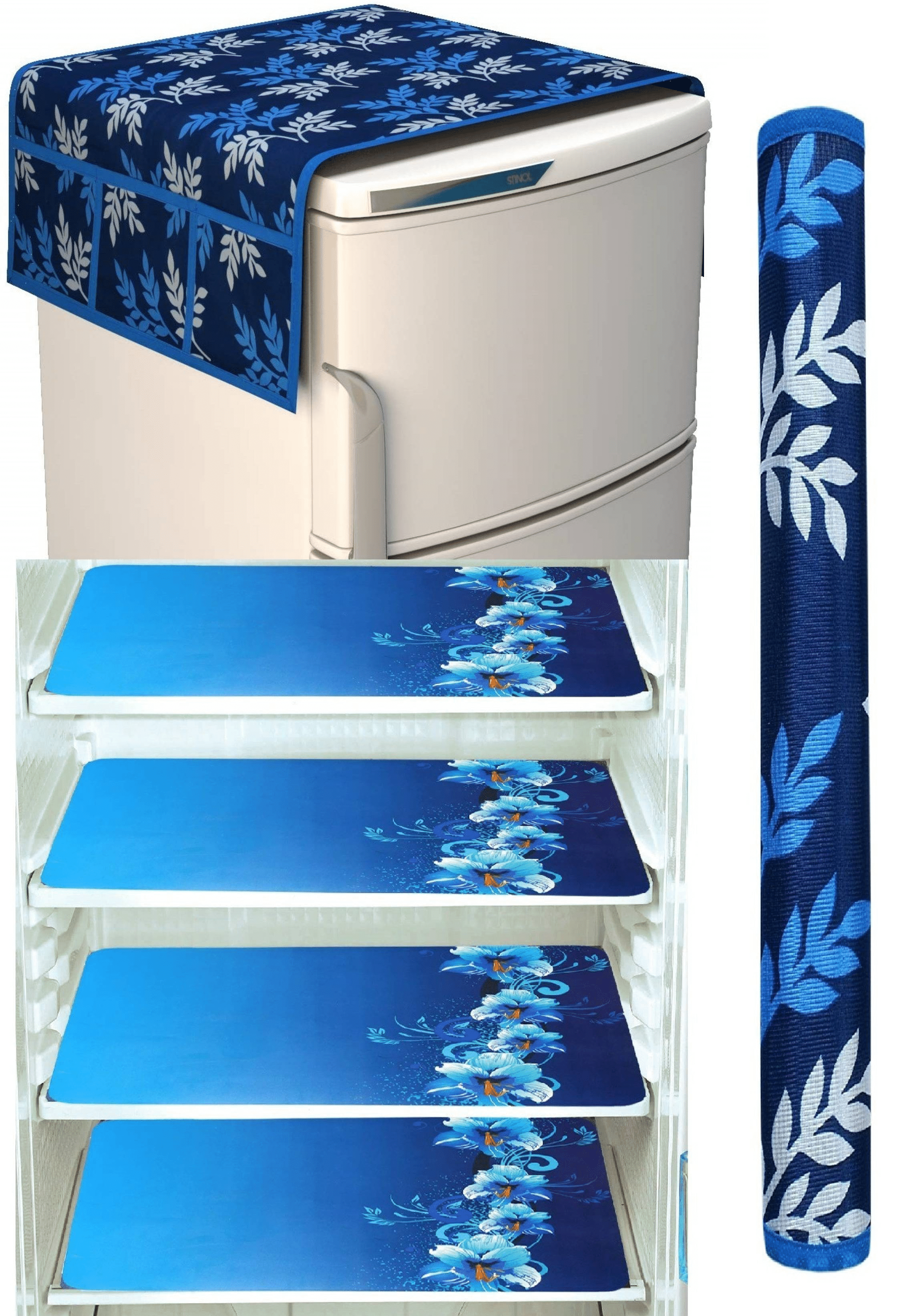     			Shaphio - Multicolor Jute Fridge  Top Cover (Pack of 6)