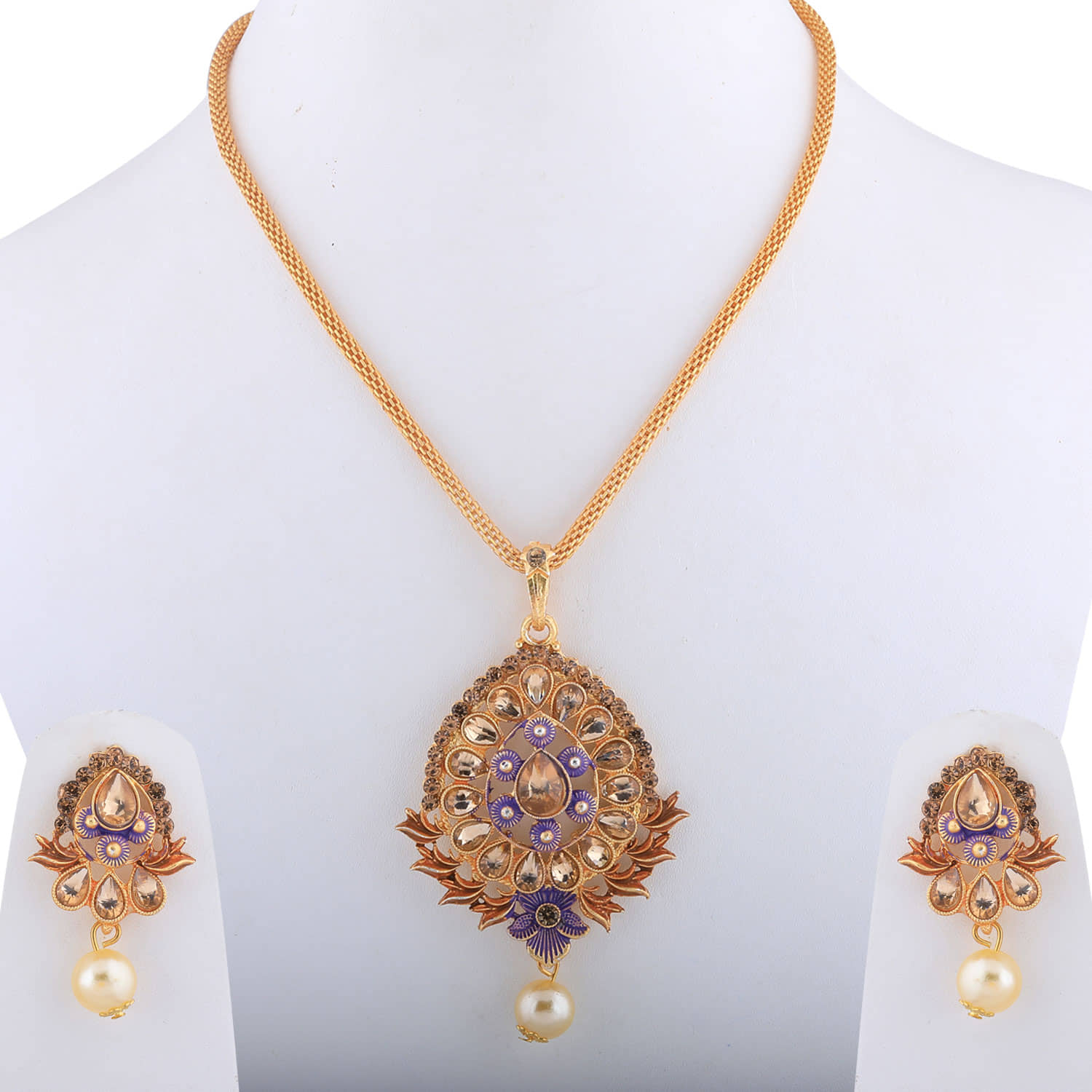 Silver Shine - Gold Alloy Necklace Set ( Pack of 1 )