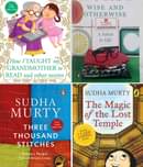 Sudha Murty 4 Books Combo: Wise and Otherwise + The Magic of lost Temple + How i taught my grandmother to read + Three Thousands Stitches