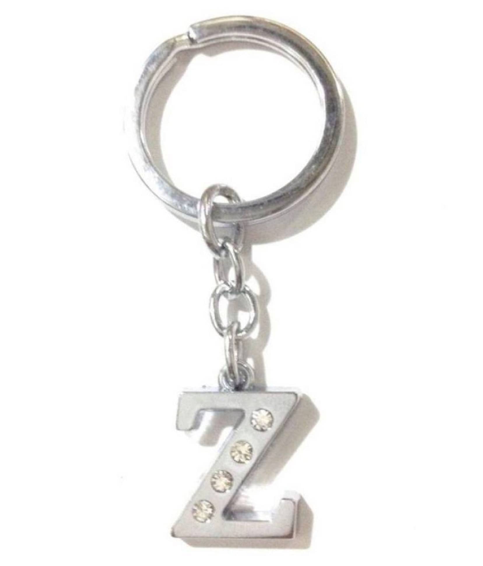 Americ Style Alphabet Z Chrome Metal Finish Keyring Key Chain  (Silver) - Jewellery Sets | Buy online on ZillyBuy