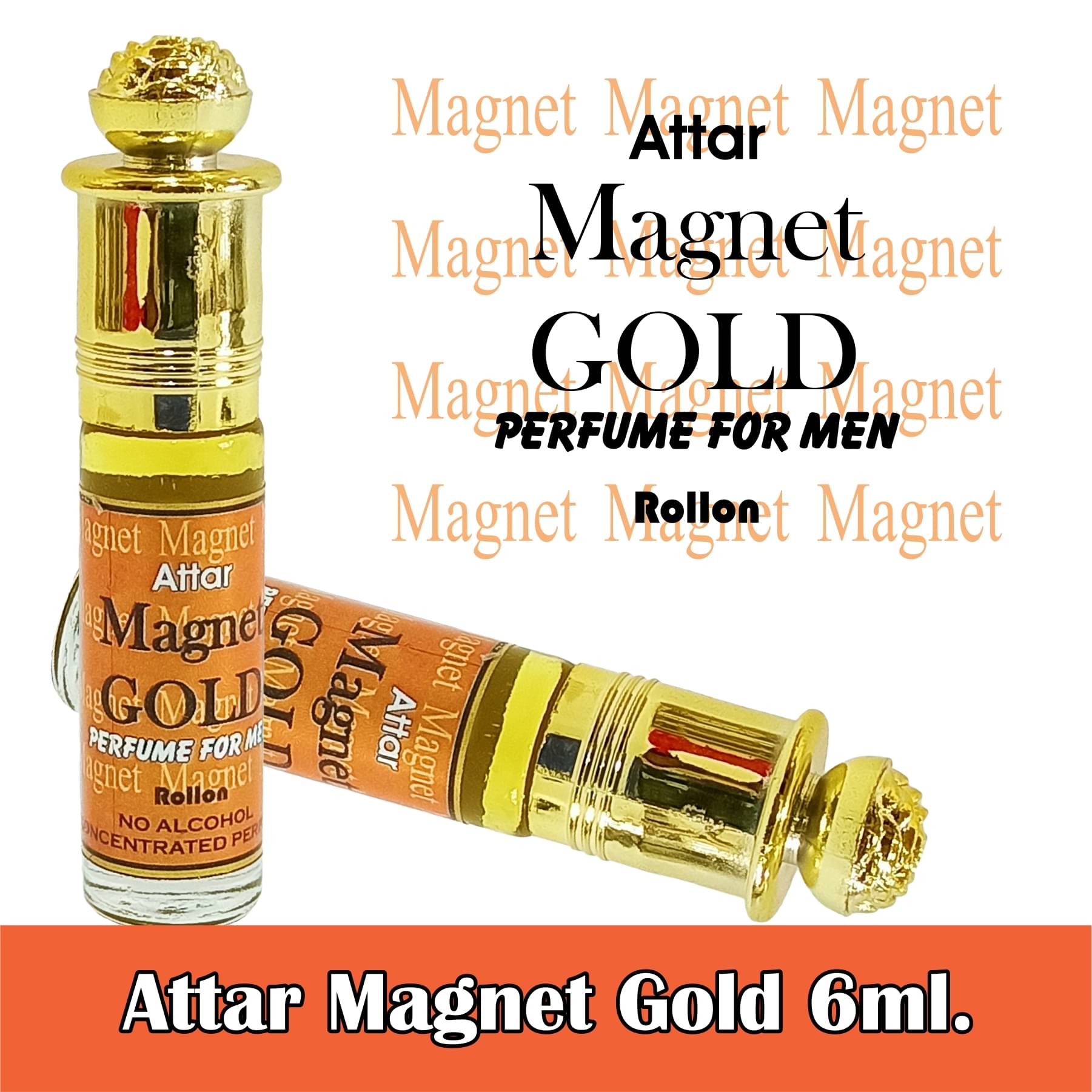 INDRA SUGANDH BHANDAR Attar Magnet Gold 6ml Rollon Pack INDRA SUGANDH BHANDAR Attar Magnet Gold 6ml Rollon Pack