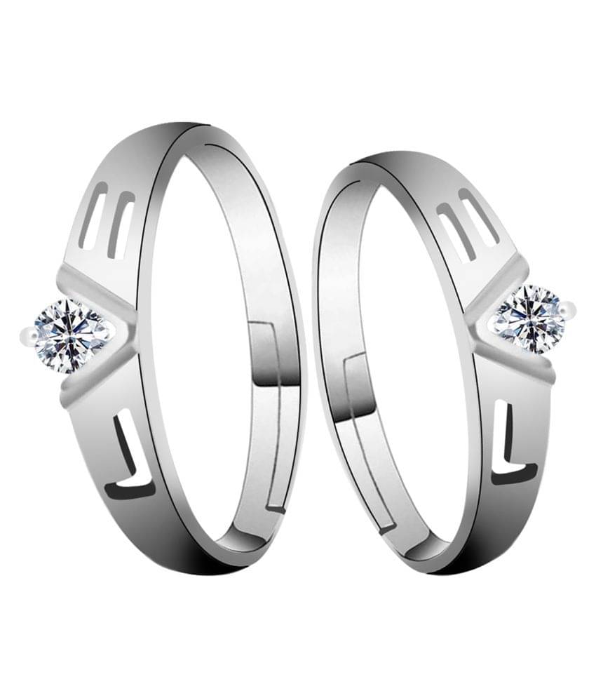 Paola Adjustable Couple Rings Set for lovers Silverplated Simbol Of Love Valentine Gift Sets couple ring For Men And Women Jewellery Paola Adjustable Couple Rings Set for lovers Silverplated Simbol Of Love Valentine Gift Sets couple ring For Men And Women Jewellery