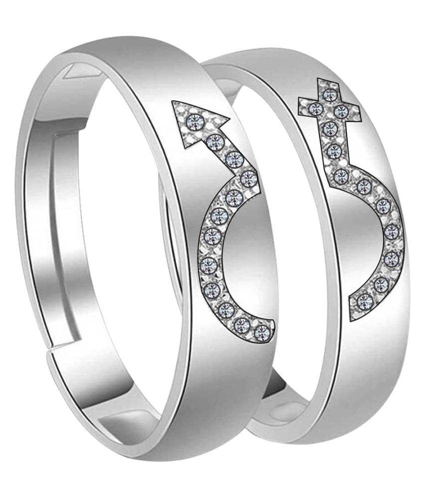 Paola Adjustable Couple Rings Set for lovers,silver plated attractive design with diamond Valentine Gift Sets for men and women. Paola Adjustable Couple Rings Set for lovers,silver plated attractive design with diamond Valentine Gift Sets for men and women.