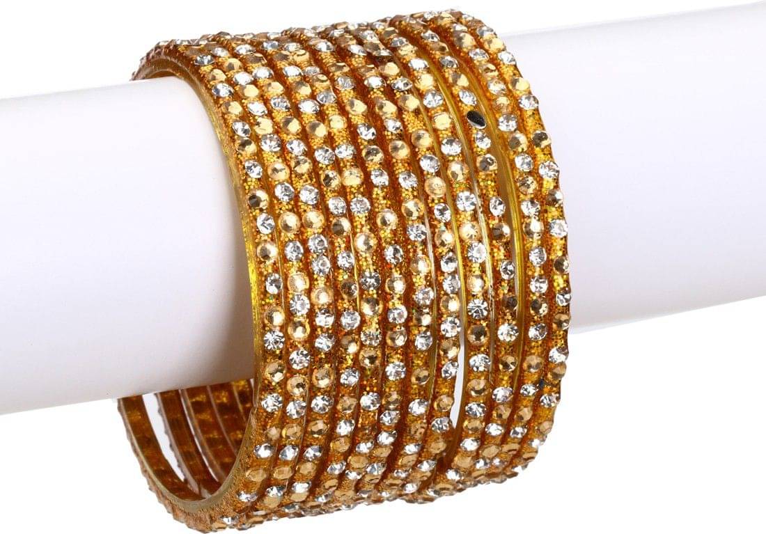Somil Designer Set Of Bangle For Party And Daily Use, Glass, Ornamented-DK32 Somil Designer Set Of Bangle For Party And Daily Use, Glass, Ornamented-DK32
