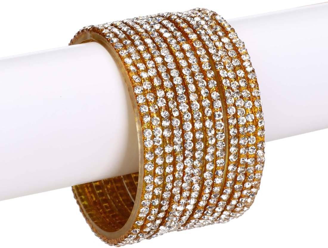 Somil Designer Set Of Bangle For Party And Daily Use, Glass, Ornamented-DK81 Somil Designer Set Of Bangle For Party And Daily Use, Glass, Ornamented-DK81