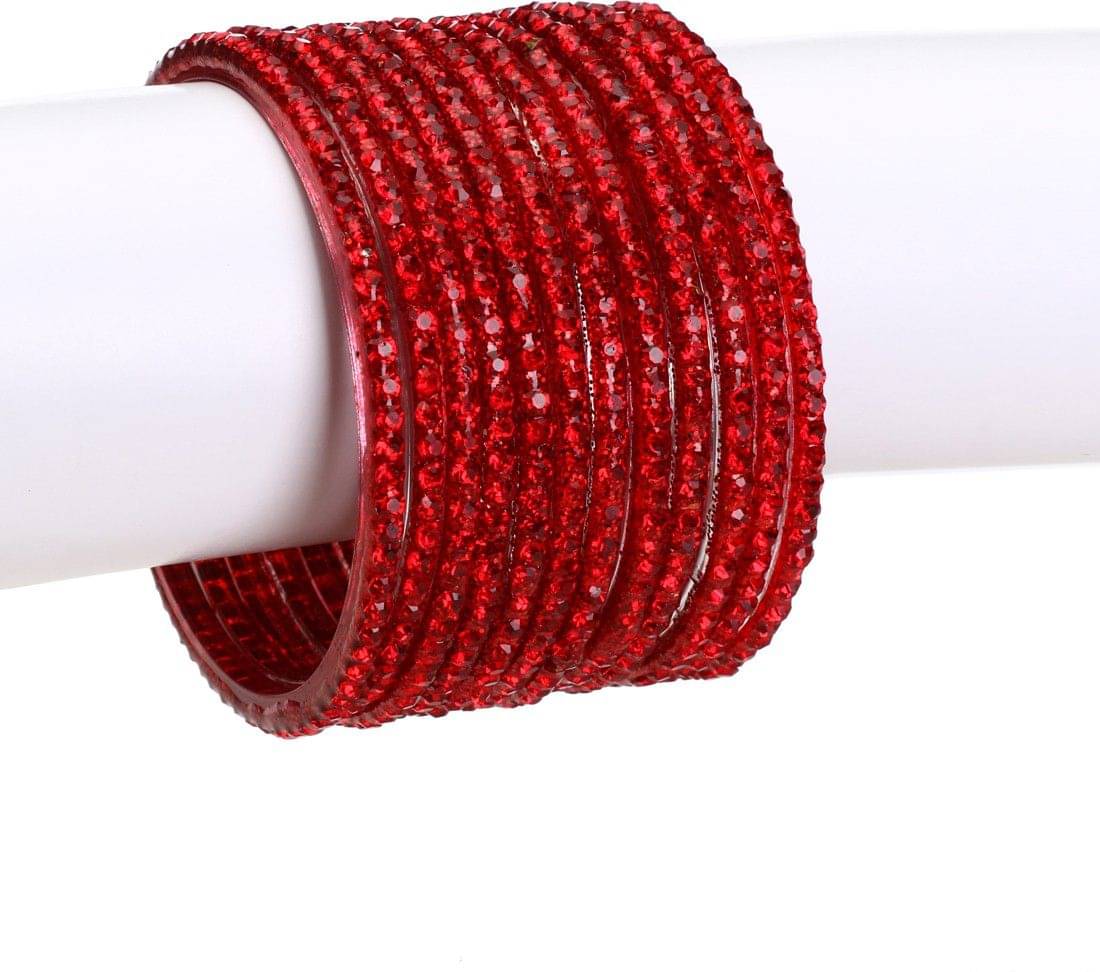     			Somil Designer Set Of Bangle For Party And Daily Use, Glass, Ornamented-DK83