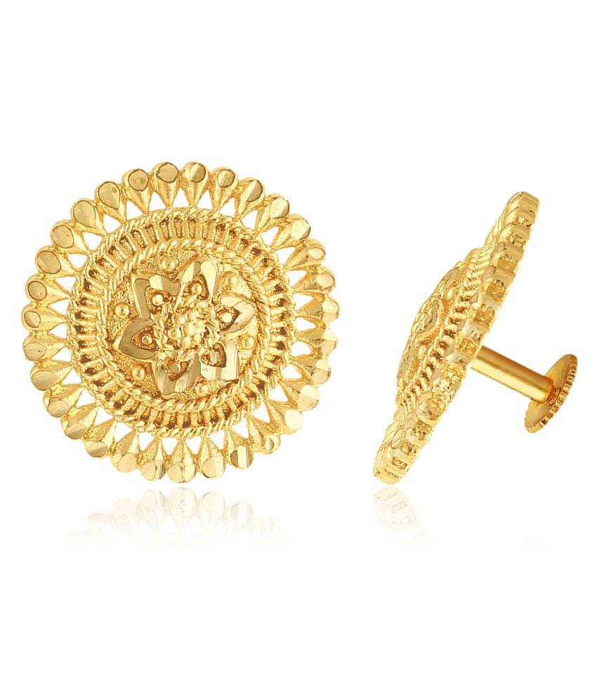 Traditional wear South Screw back alloy Gold Plated Stud Earring for Women and Girls Traditional wear South Screw back alloy Gold Plated Stud Earring for Women and Girls