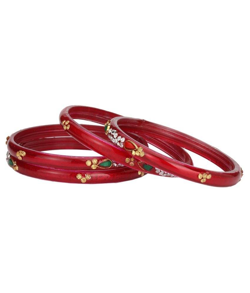 Afast Designer Fancy Party Glass Bangle Cum Kada Set Of 4 Decorative With Colorful Beads & Stone (With Safety Cum Gift Box) BN-17_2.6 Afast Designer Fancy Party Glass Bangle Cum Kada Set Of 4 Decorative With Colorful Beads & Stone (With Safety Cum Gift Box) BN-17_2.6