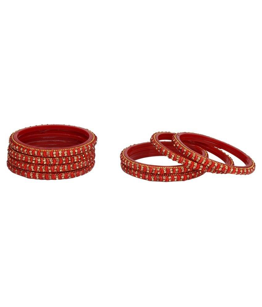     			Afast Designer Set Of Bangle/ Kada For Party And Daily Use, Glass, Ornamented-DK60