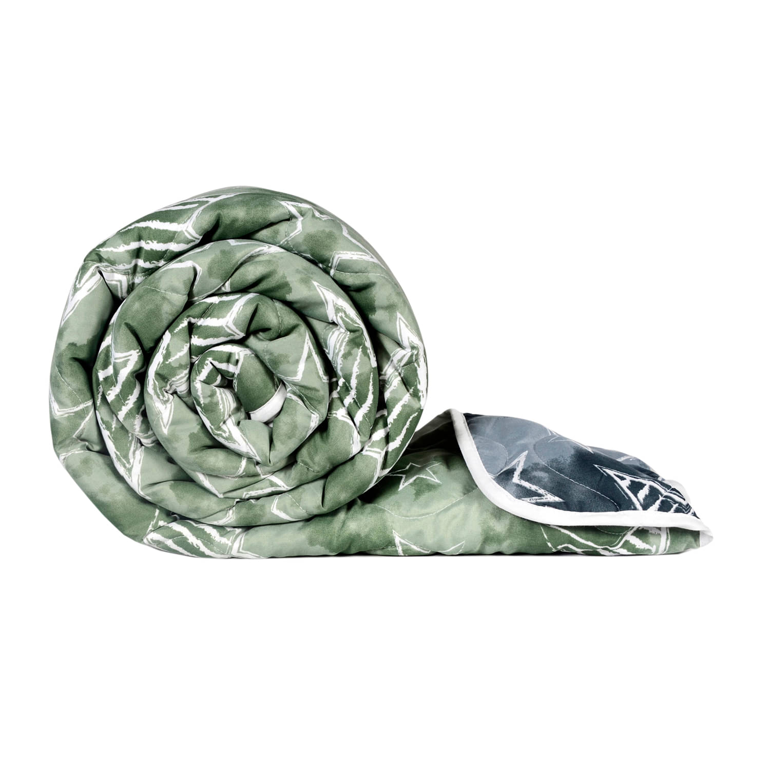    			DIVINE CASA Single Polyester Green Abstract Comforter
