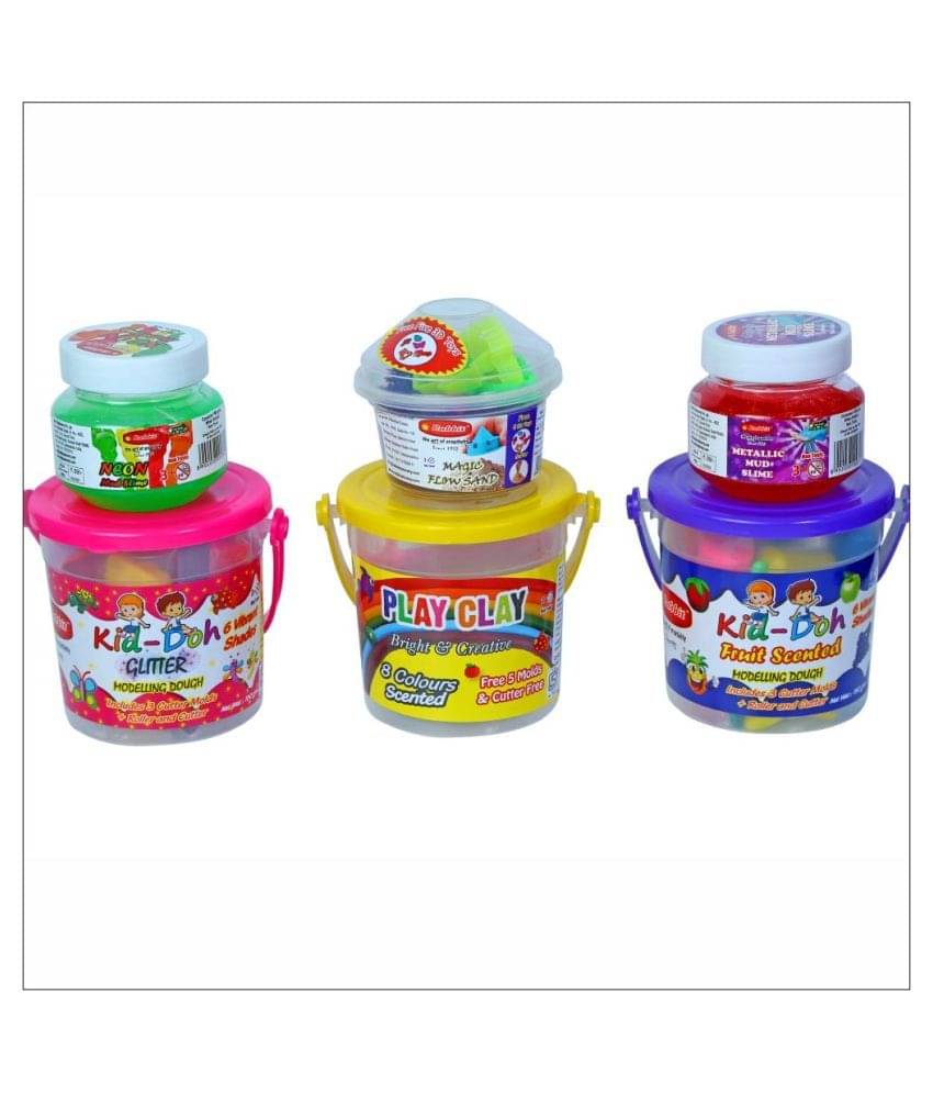    			Kid Doh Glitter & Fruit Scented Bucket|+Play Clay 8 Colors|+Play Sand box 100g|+Play Slime for KidsPlay Sand for Kids|Play Doh Clay|Play Doh Slime|Sand Slime Set|Sand Clay for Kids|Play Doh Clay Set|Slime for Kids|Sand Clay Set|Play Doh for Kids|For Age 3+