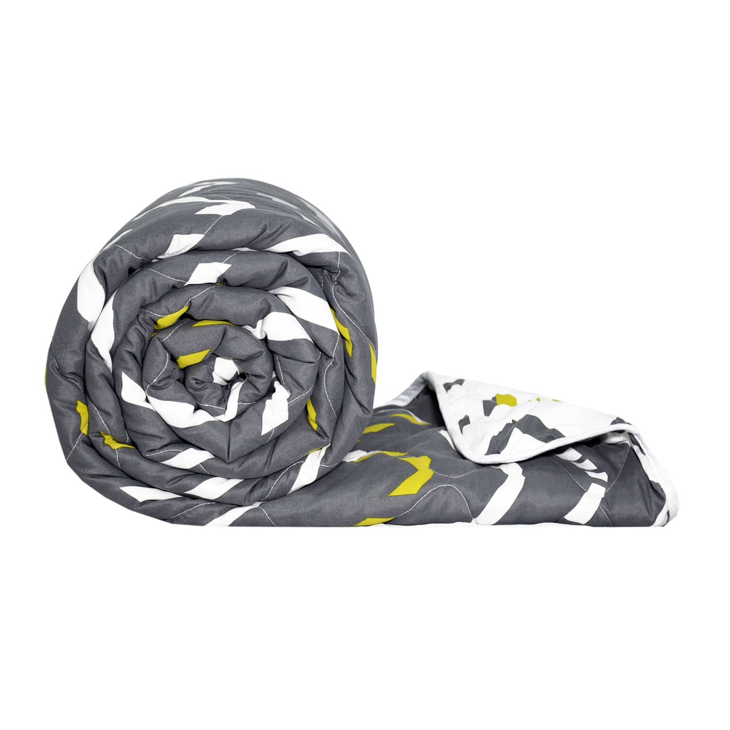     			DIVINE CASA Double Polyester Gray Abstract Comforter