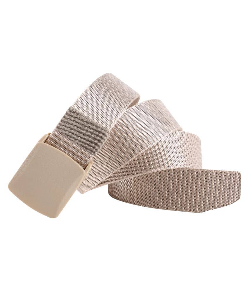 Edifier - Beige Nylon Men's Casual Belt ( Pack of 1 )